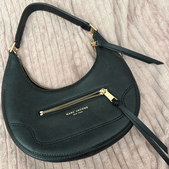 Marc Jacobs Handbags - Marc Jacobs Black Hobo Bag with Gold Accents